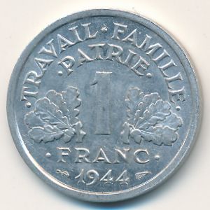 France, 1 franc, 1943–1944
