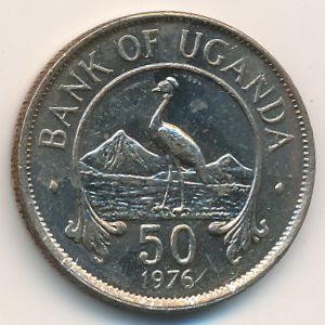 Uganda, 50 cents, 1976