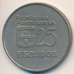 Portugal, 25 escudos, 1980