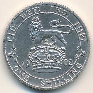 Великобритания, 1 шиллинг (1902–1910 г.)