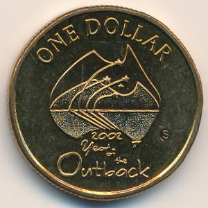 Australia, 1 dollar, 2002