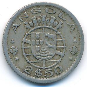Angola, 2,5 escudos, 1956