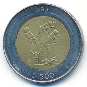 San Marino, 500 lire, 1983