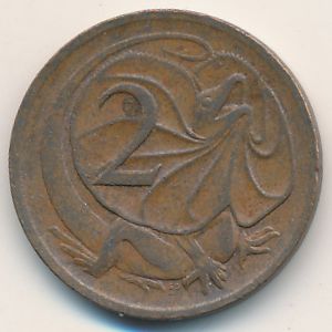Австралия, 2 цента (1973 г.)