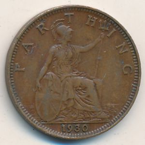 Великобритания, 1 фартинг (1930 г.)