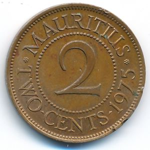 Mauritius, 2 cents, 1975