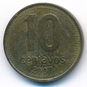 Argentina, 10 centavos, 2007