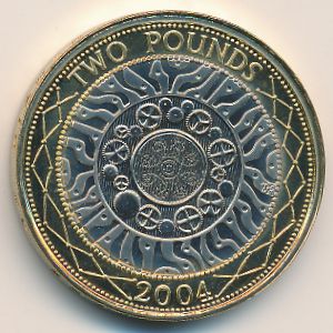 Великобритания, 2 фунта (2004 г.)