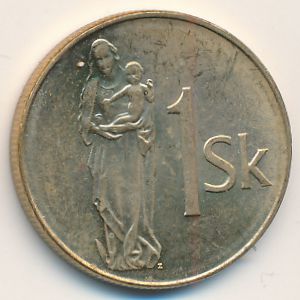 Словакия, 1 крона (1993 г.)