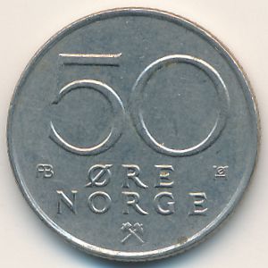 Норвегия, 50 эре (1975 г.)