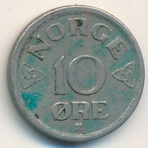 Norway, 10 ore, 1952