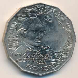 Австралия, 50 центов (1970 г.)
