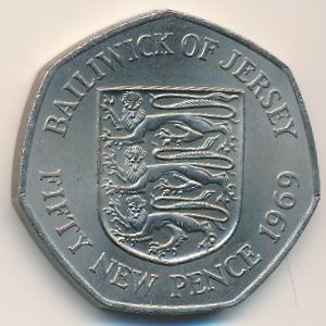 Джерси, 50 новых пенсов (1969 г.)