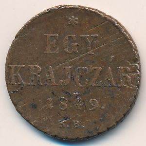 Hungary, 1 krajczar, 1849