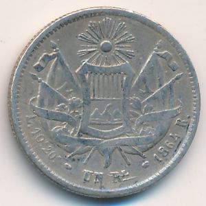 Guatemala, 1 real, 1861–1865