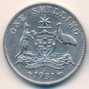 Австралия, 1 шиллинг (1931 г.)