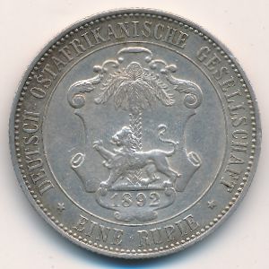 Немецкая Африка, 1 рупия (1892 г.)