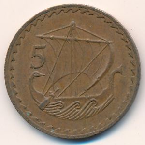 Кипр, 5 мил (1973 г.)