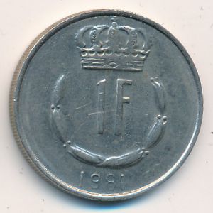 Luxemburg, 1 franc, 1981