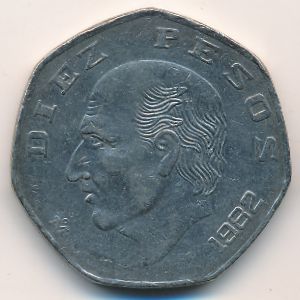 Мексика, 10 песо (1982 г.)