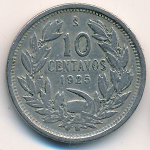 Чили, 10 сентаво (1925 г.)