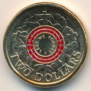 Австралия, 2 доллара (2015 г.)