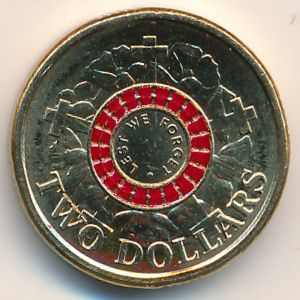 Australia, 2 dollars, 2015
