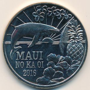 Гавайские острова., 2 доллара (2016 г.)