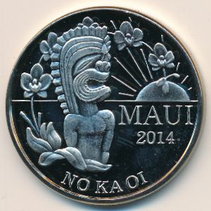 Гавайские острова., 2 доллара (2014 г.)