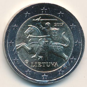 Литва, 2 евро (2017 г.)