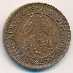 ЮАР, 1/4 пенни (1954 г.)