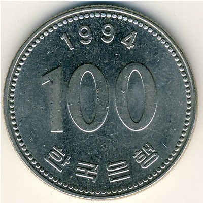 Южная Корея, 100 вон (1994 г.)