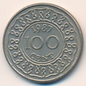 Суринам, 100 центов (1987 г.)