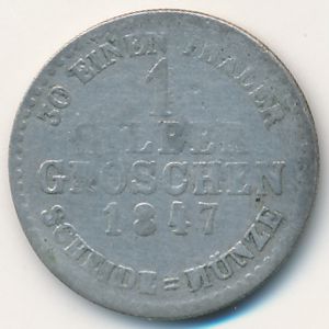 Гессен-Кассель, 1 грош (1847 г.)