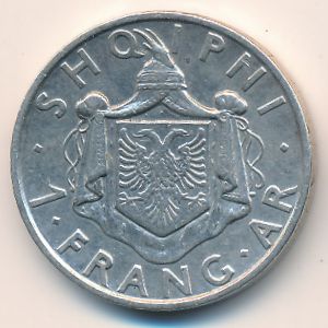 Албания, 1 франг ар (1935 г.)