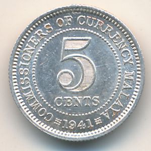 Малайя, 5 центов (1941 г.)