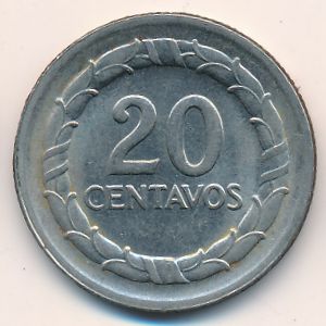 Колумбия, 20 сентаво (1967 г.)