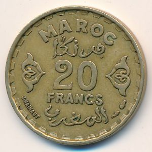 Марокко, 20 франков (1951 г.)