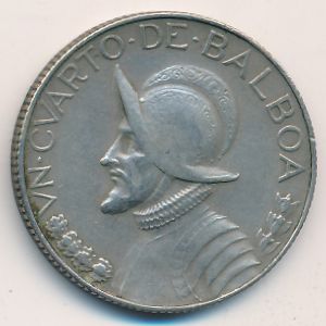 Panama, 1/4 balboa, 1966