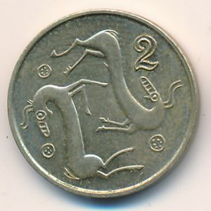 Кипр, 2 цента (1993 г.)