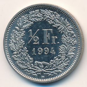 Швейцария, 1/2 франка (1994 г.)