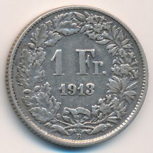 Швейцария, 1 франк (1913 г.)