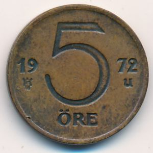 Швеция, 5 эре (1972 г.)