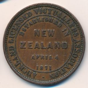 Новая Зеландия, 1 пенни (1871 г.)