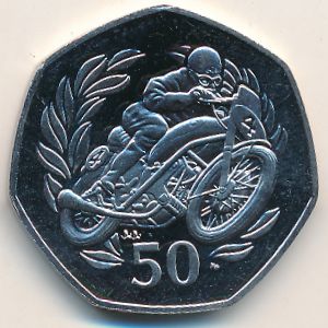 Isle of Man, 50 pence, 1999