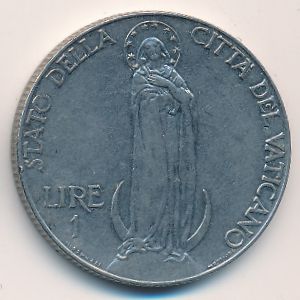 Ватикан, 1 лира (1941 г.)