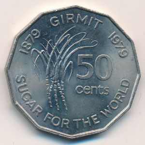 Fiji, 50 cents, 1979
