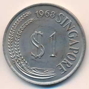 Сингапур, 1 доллар (1968 г.)