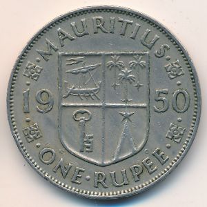 Маврикий, 1 рупия (1950 г.)