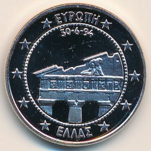 Greece., 10 ecu, 1994